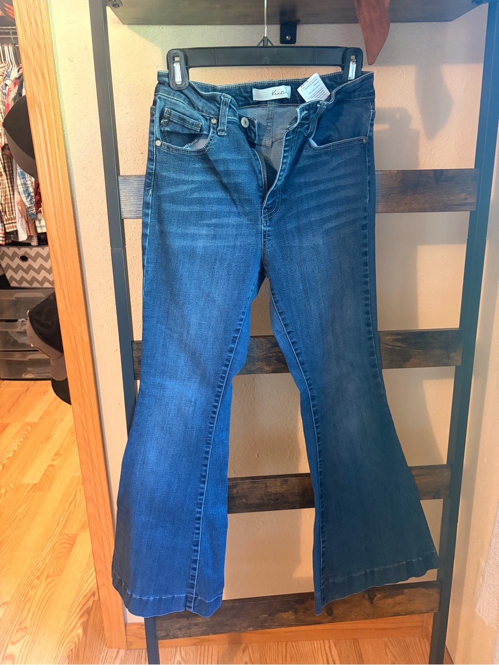 Women's Dark Blue Kancan Flared Jeans